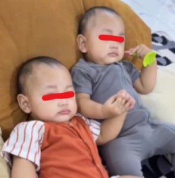 Anak kembar Mpok Alpa. (Instagram @nina_mpokalpa)